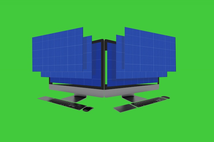PSD computer screens v.1 mockup