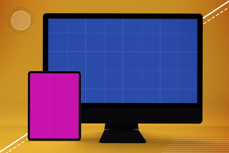 PSD computer and tablet mockup