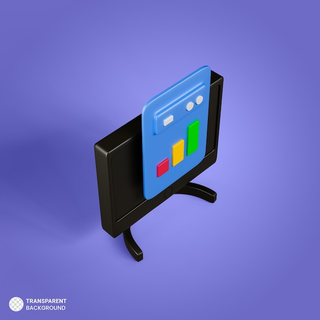 PSD computer user interface icon isolated 3d render illustration