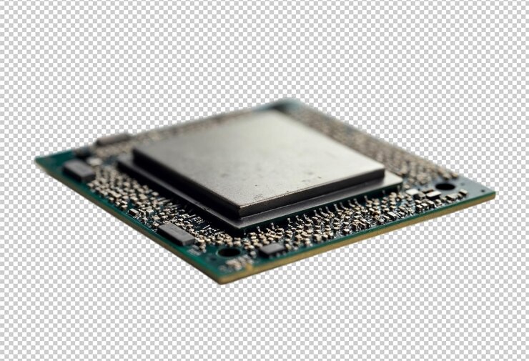 PSD a computer with a square shape that says dell on it