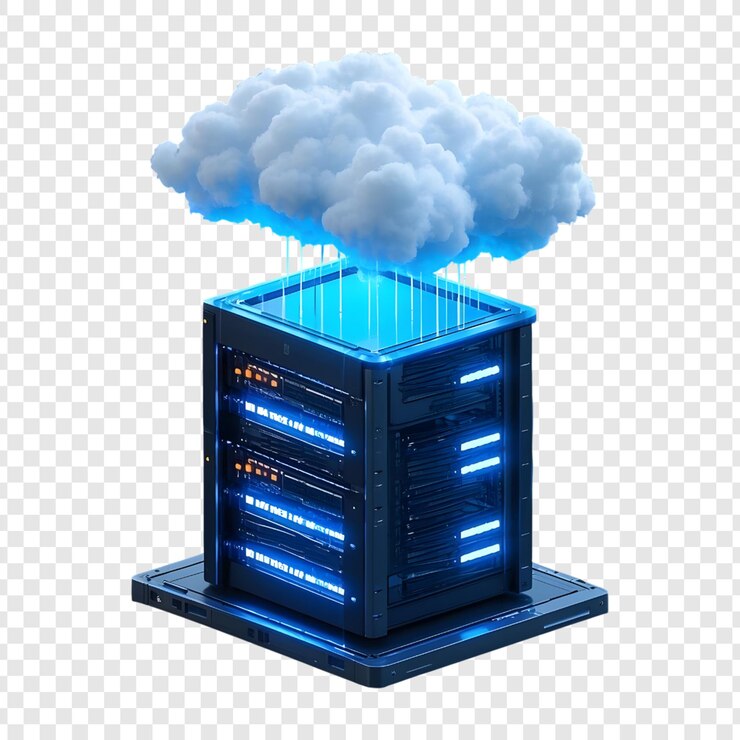 PSD computerserver rack geïsoleerd op een doorzichtige achtergrond