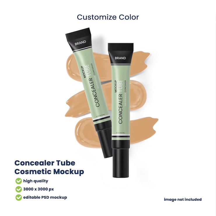 PSD concealer cosmetic psd mockup concept