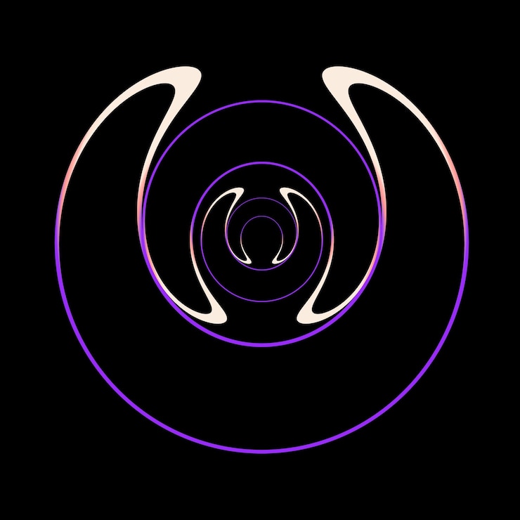 PSD concentric circles abstract design