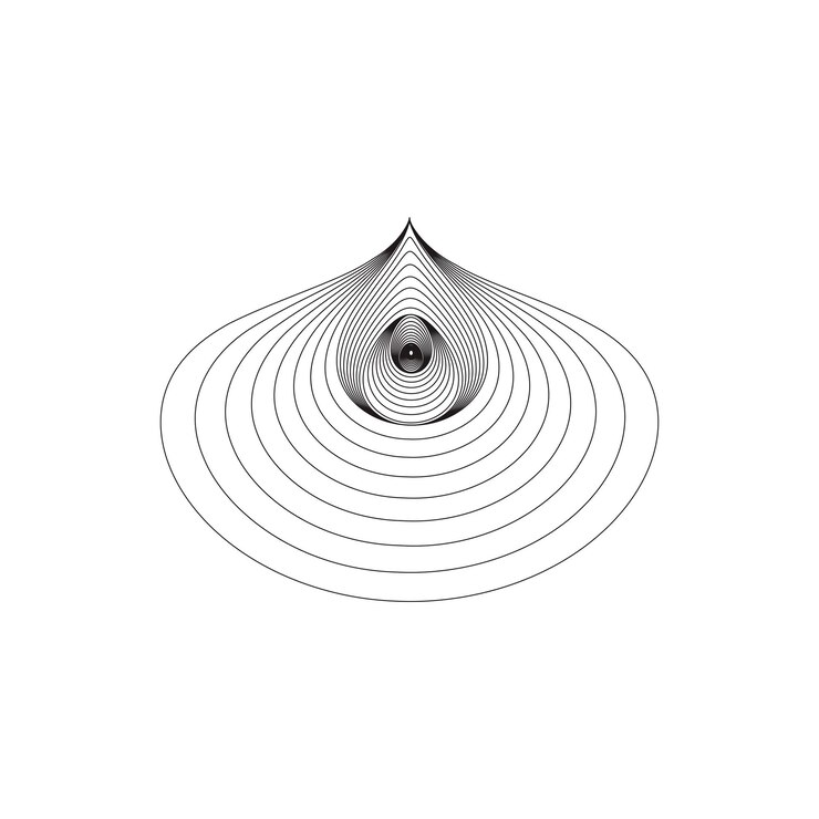 PSD concentric circles abstract