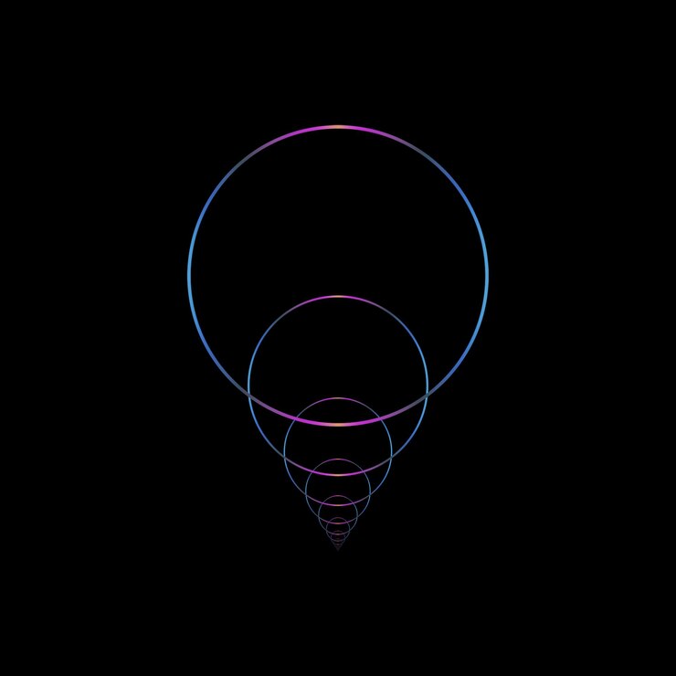 PSD concentric circles a futuristic digital illustration