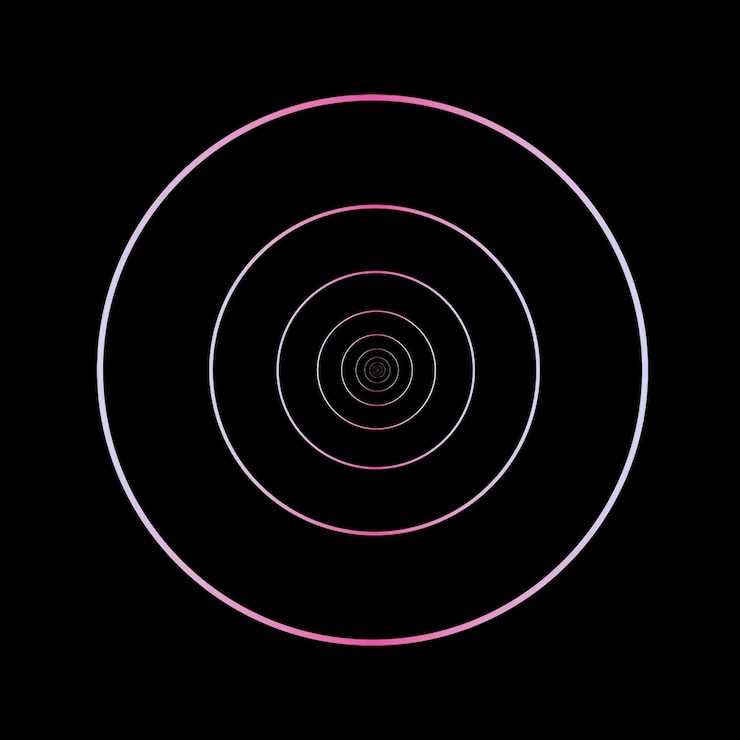 PSD concentric circles illusion in pink gradient