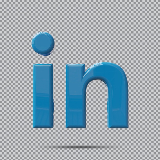 PSD concept 3d icon linkedin