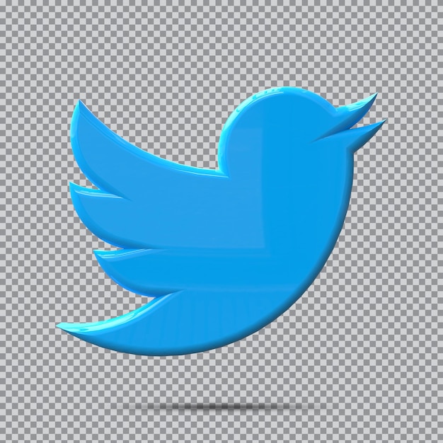 PSD concetto 3d icona twitter