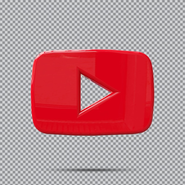 PSD Концепция 3d значок youtube