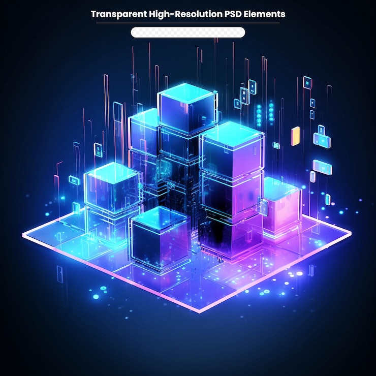 PSD concept big data processing centre cloud database server energy station future