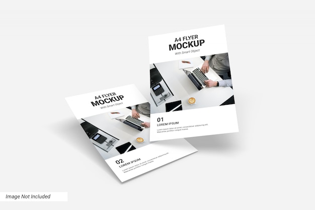 Concept of business flyer mockup