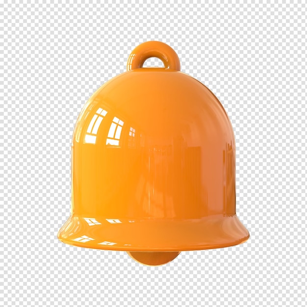 concept form for subscribe. 3d yellow ringing bell with new notification for social media reminder.