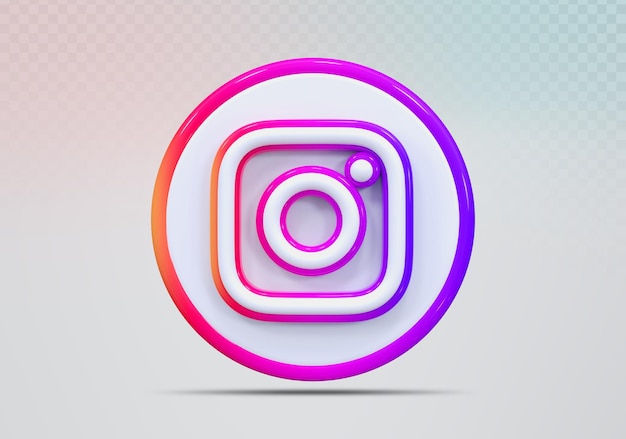 Concept Icon 3d render Instagram