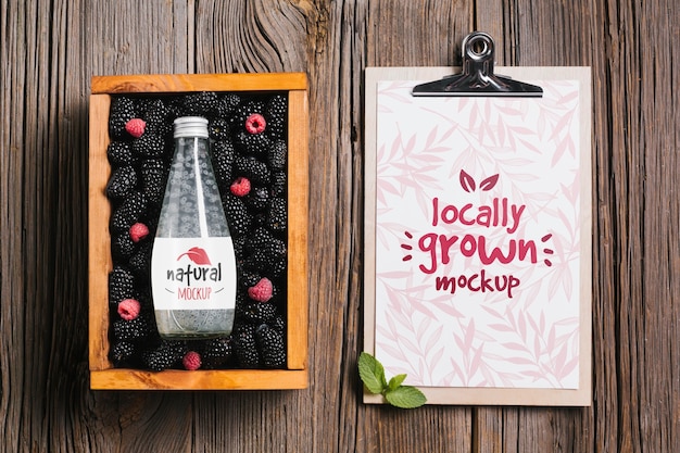 PSD concept mock-up voor sap en smoothie