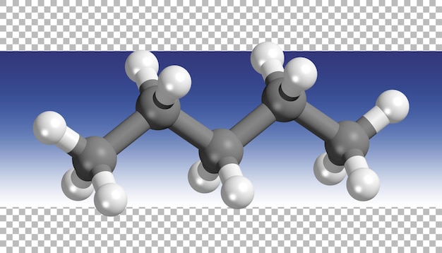 PSD concept of molecule 3d rendering with transparent background.