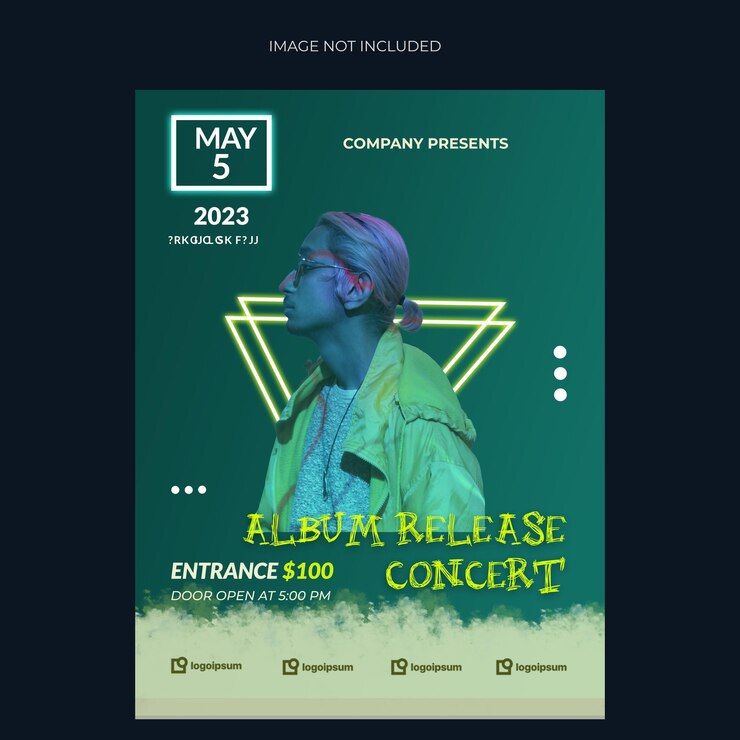 Concert poster flyer design template