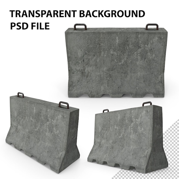 PSD 콘크리트 장벽 png