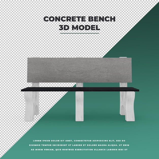 PSD concrete bench