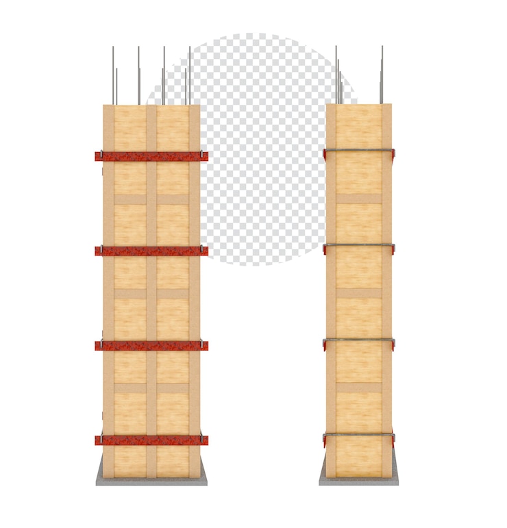 PSD concrete columns under construction