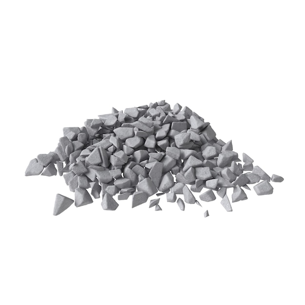 PSD concrete debris isolated transparent background 3d rendering