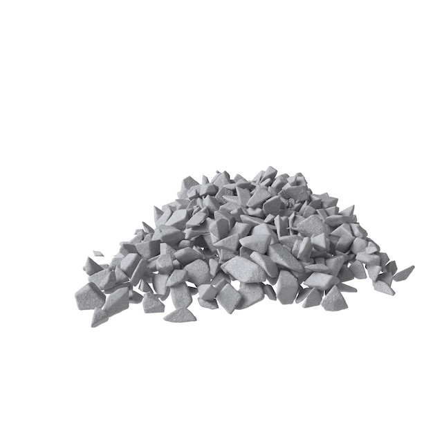 PSD concrete debris isolated transparent background 3d rendering