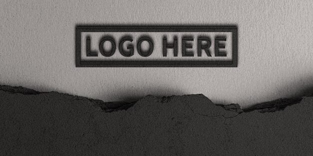 PSD concrete logo mock up