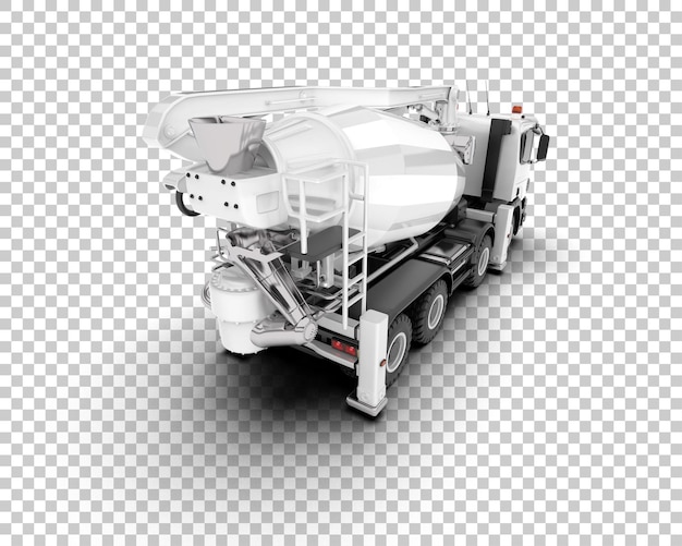 PSD concrete mixer isolated on background 3d rendering illustration