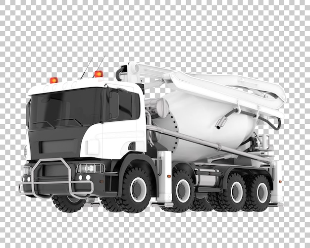 PSD concrete mixer on transparent background 3d rendering illustration