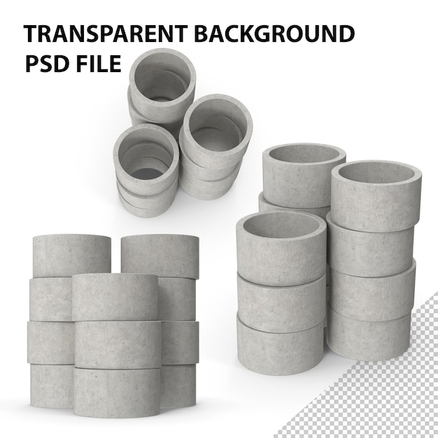 PSD concrete rings png