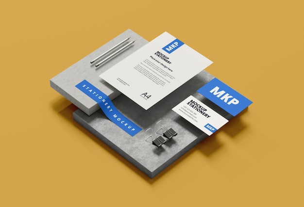 concrete stationery levitation mockup