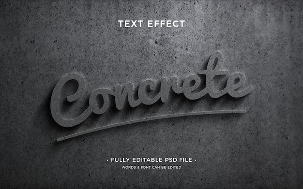 PSD concrete text effect design