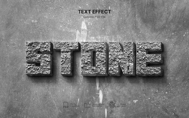 PSD concrete text effect