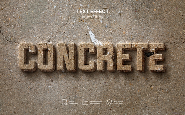 Concrete text effect