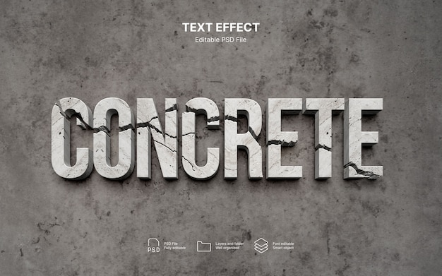 Concrete text effect