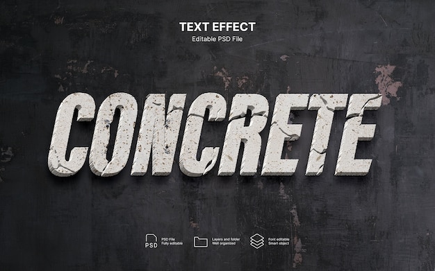 Concrete text effect