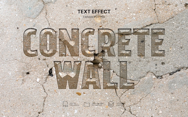 Concrete text effect