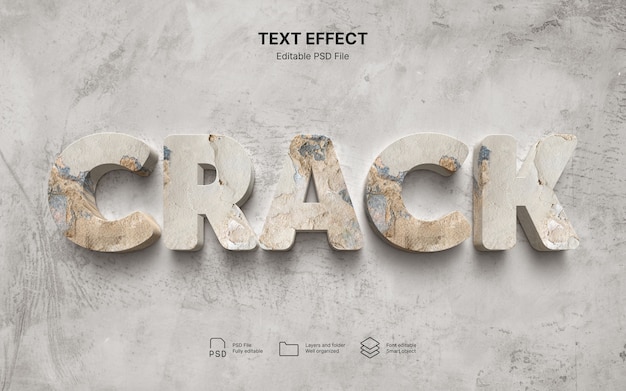 PSD concrete text effect