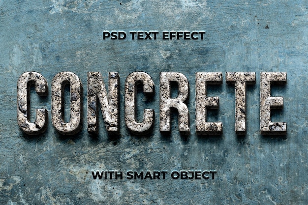 concrete text effect