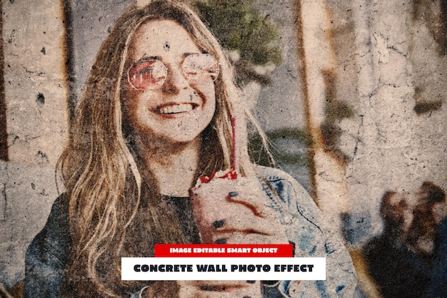 concrete wall photo effect