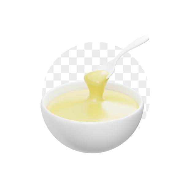 PSD condensed milk 3d icon