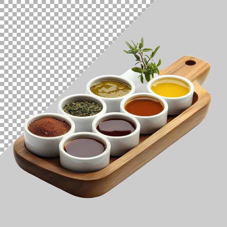 PSD condiment stations on white background