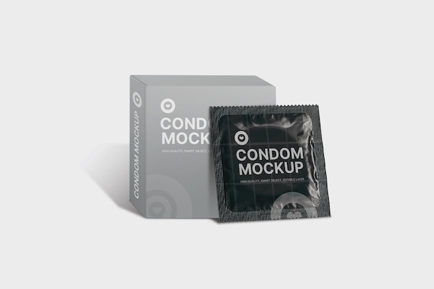 Condom packaging mockup