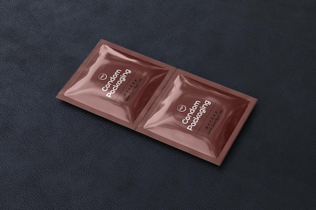 Condom packaging mockup