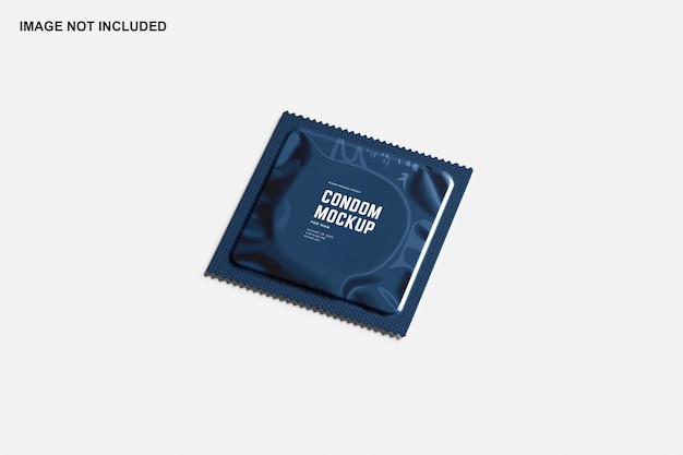 PSD condom packet packaging mockup