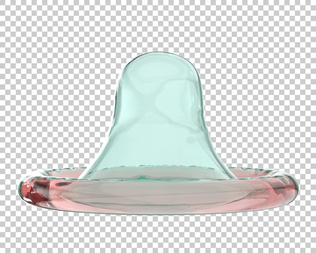 Preservativo su sfondo trasparente 3d rendering illustrazione