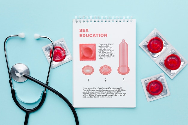 Расположение презервативов и стетоскопов
