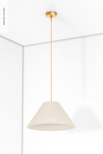 Mockup di lampada da soffitto a cono