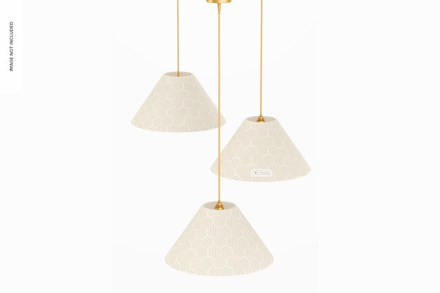 cone ceiling lamps mockup