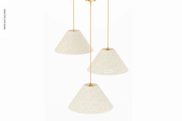 PSD cone ceiling lamps mockup