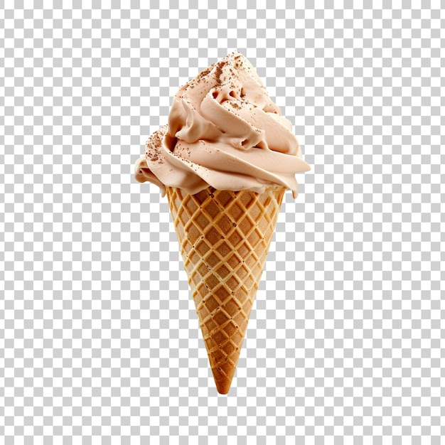 PSD a cone of ice cream with a white background